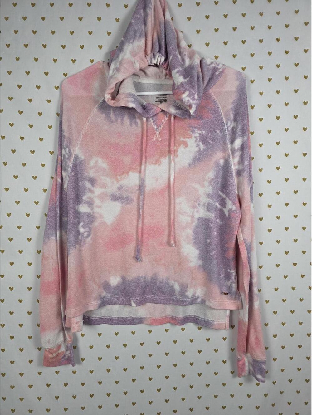 Victorias Secret Pink Tye Dye Hoodie Pullover Sweater Shirt XS